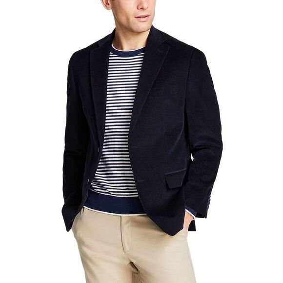 Michael Kors Mens Classic-Fit Corduroy Sport Coat 50 Regular Navy Blazer - NWT